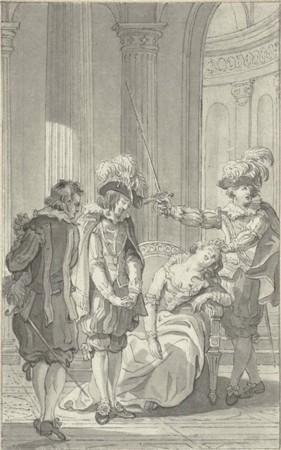 Ilustrace ke hře Ines de Castro od Rhijnvise Feitha od Reinier Vinkeles (I)