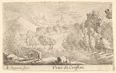 Veüe de Conflans, polovina 17. století. od Reinier Zeeman