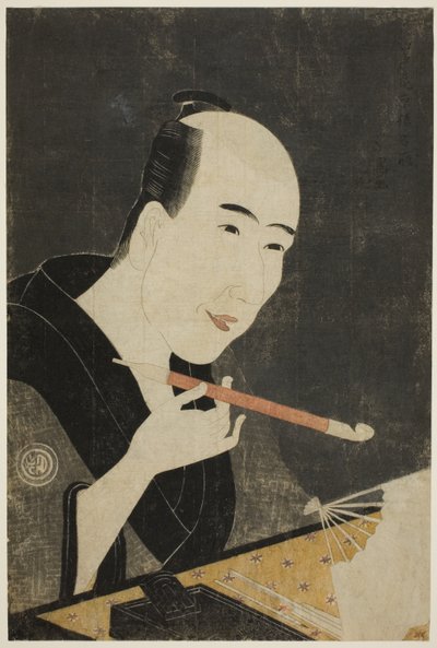 Portrét Santo Kjódena, mistra z Kjobaši (Edo hana Kyobashi natori) od Chōkyōsai Eiri