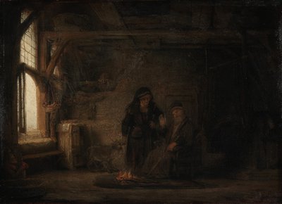 Tobiášova žena s kozou od Rembrandt