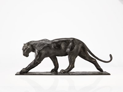 Panther chůze, zadní noha zvednutá, kolem roku 1904 od Rembrandt Bugatti