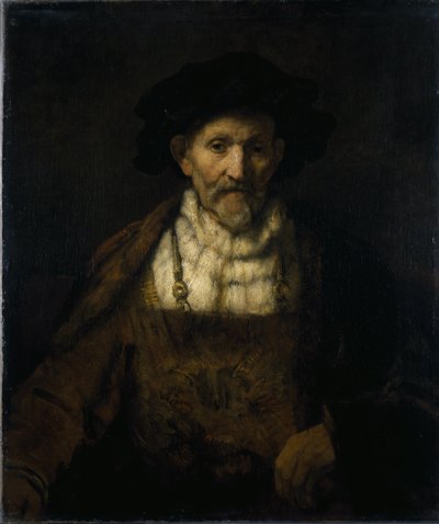 Starý muž ve fantazijním kostýmu (olej na plátně) od Rembrandt Harmensz. van Rijn