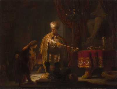 Daniel a Cyrus před Idolem Belem od Rembrandt van Rijn