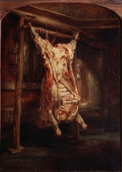 Le boeuf barche Obraz Rembrandta Harmenszoona van Rijna (1606-1669) 1655 Rozm. 94x59 cm Paříž, Musée du Louvre od Rembrandt van Rijn