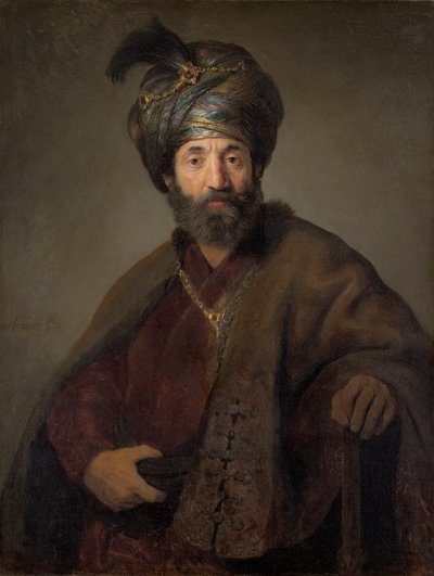 Muž v orientálním kostýmu, kolem 1635 (olej na plátně) od Rembrandt van Rijn