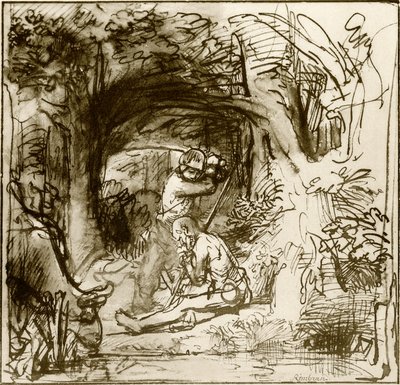 Rtuť zabíjí Argus od Rembrandt Harmensz. van Rijn