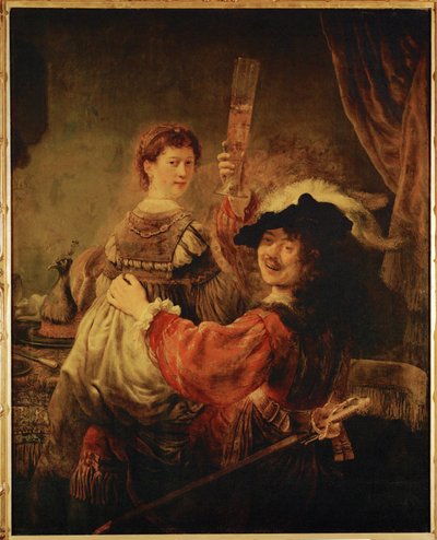 Rembrandt a Saskia v podobenství o marnotratném synovi (olej na plátně) od Rembrandt Harmensz. van Rijn
