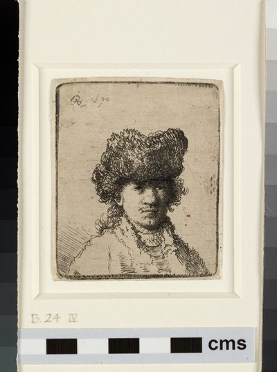 Autoportrét v kožešinové čepici od Rembrandt van Rijn
