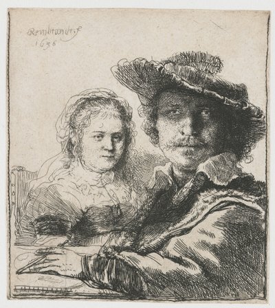 Autoportrét se Saskiou od Rembrandt Harmensz. van Rijn