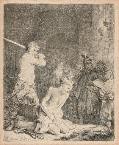 Stětí Jana Křtitele, 1640 od Rembrandt van Rijn