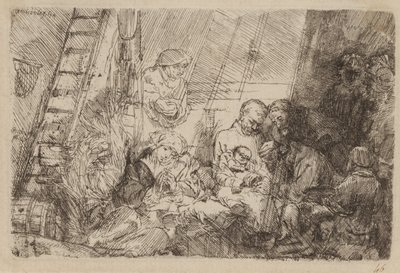Obřízka ve stáji od Rembrandt van Rijn