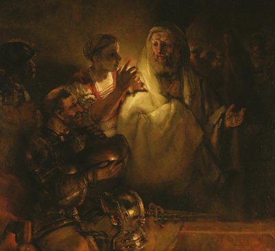 Zapření svatého Petra od Rembrandt van Rijn