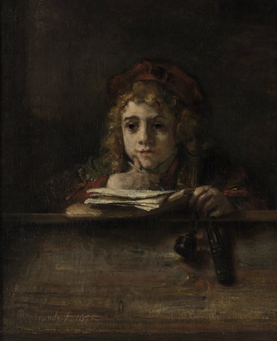 Titus u svého stolu od Rembrandt Harmensz. van Rijn