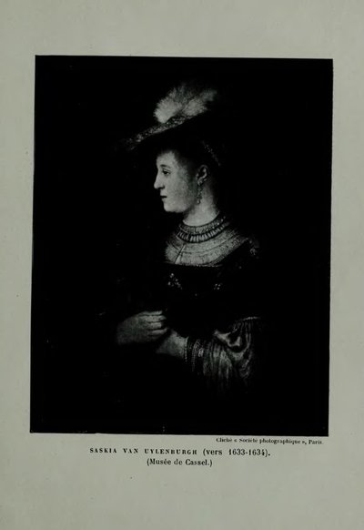 Saskia v červeném klobouku od Rembrandt van Rijn