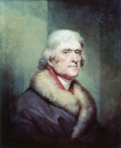 Portrét Thomase Jeffersona (1743 - 1826) od Peale Rembrandta (1778 - 1860). od Rembrandt Peale
