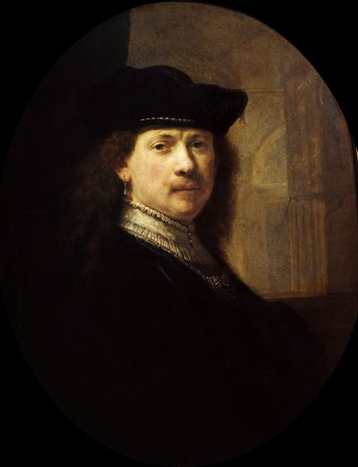 Autoportrét s architektonickým pozadím, cca 1639. od Rembrandt van Rhijn,