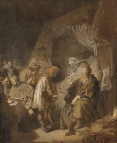 Josef vyprávěl své sny od Rembrandt van Rijn (signed by artist)