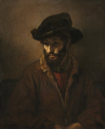 Vousatý Muž S Kloboukem od Rembrandt van Rijn