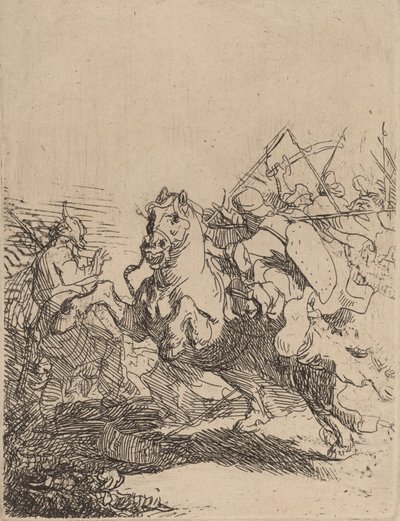 Jízdní souboj, c. 1632. od Rembrandt van Rijn