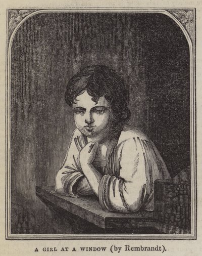 Dívka u okna od Rembrandt van Rijn