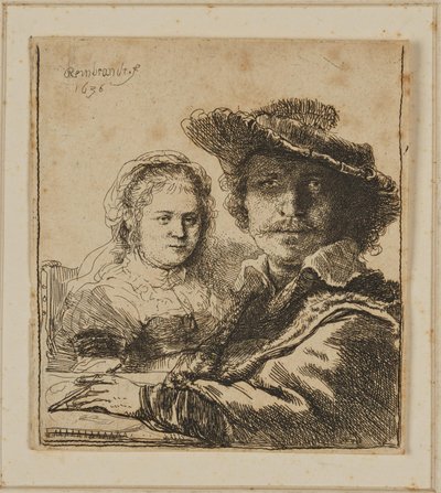 Malíř a jeho žena od Rembrandt van Rijn