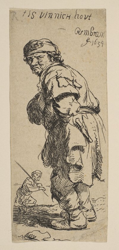 Volající rolník: T is vinnich kout, 1634. od Rembrandt van Rijn