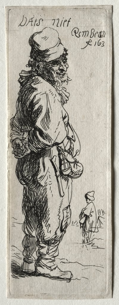 Rolník odpovídá: "To nic není" od Rembrandt van Rijn