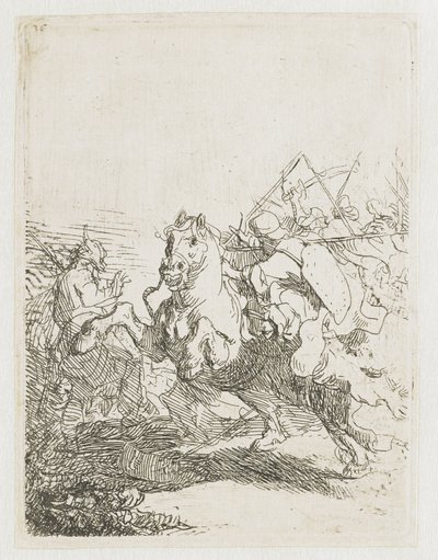 Jízdní bitva od Rembrandt van Rijn