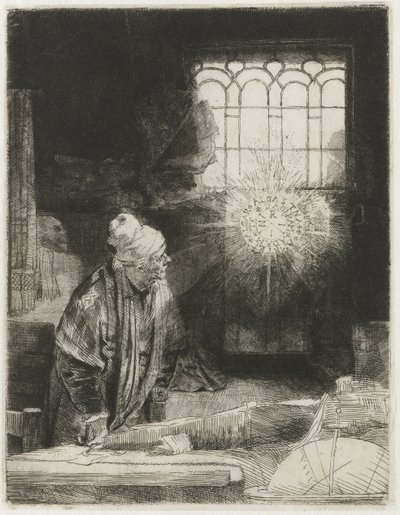 Učenec ve své pracovně od Rembrandt van Rijn