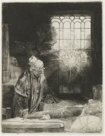 Učenec ve své pracovně od Rembrandt van Rijn