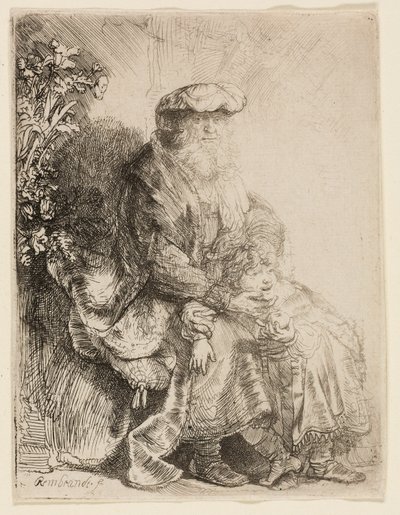 Abraham hladící Izáka od Rembrandt van Rijn