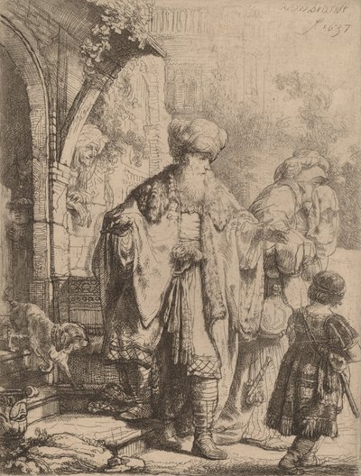 Abraham vyhání Hagar a Izmaela, 1637. od Rembrandt van Rijn