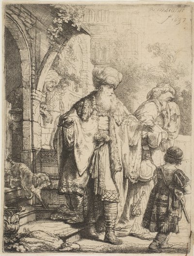 Abraham vyhání Hagar a Izmaela, 1637. od Rembrandt van Rijn