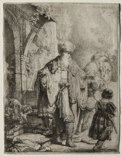 Abraham vyhání Hagar a Izmaela od Rembrandt van Rijn