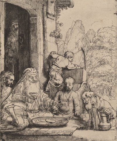 Abraham baví anděly, 1656. od Rembrandt van Rijn