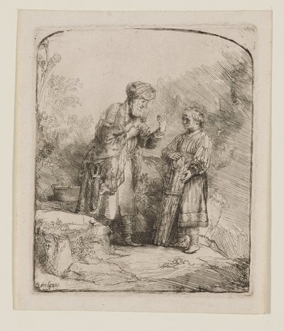 Abraham a Izák od Rembrandt van Rijn