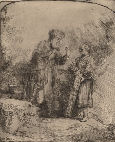 Abraham a Izák, 1645. od Rembrandt van Rijn