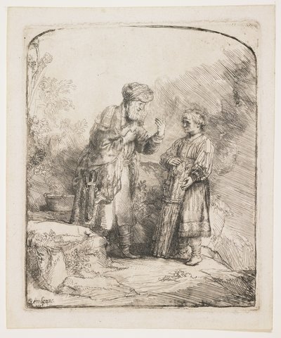 Abraham a Izák, 1645 od Rembrandt van Rijn