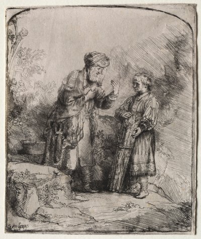 Abraham a Izák, 1645. od Rembrandt van Rijn