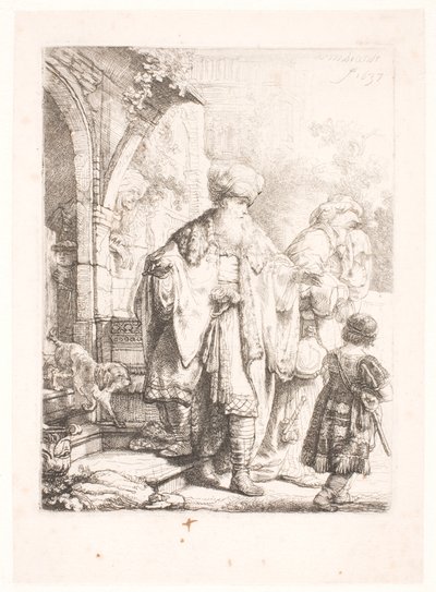 Abraham vyhnal Hagar a Ismaela od Rembrandt van Rijn