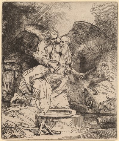 Abrahamova oběť od Rembrandt van Rijn