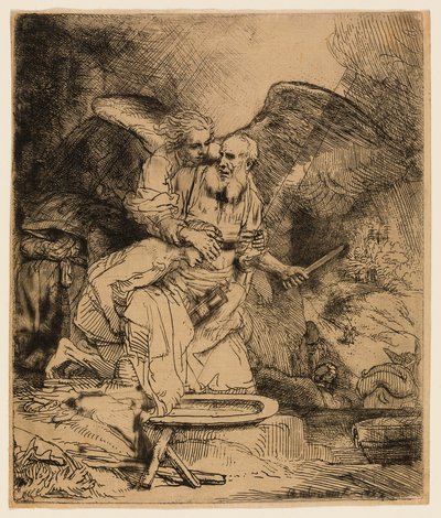 Abrahamova oběť od Rembrandt van Rijn
