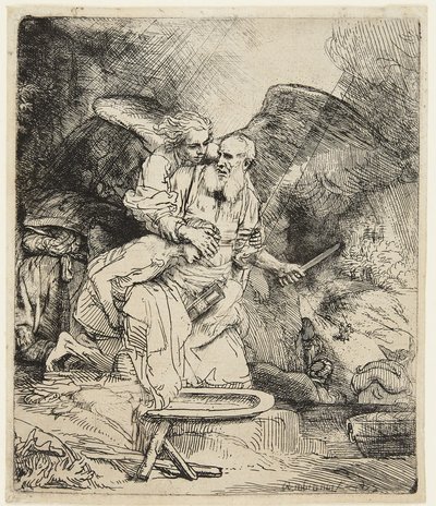 Abrahamova oběť od Rembrandt van Rijn