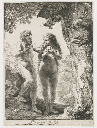 Adam a Eva od Rembrandt van Rijn