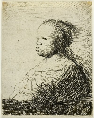 Africká žena od Rembrandt van Rijn