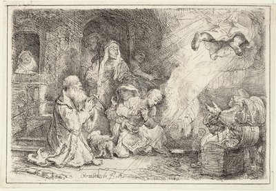 Anděl odcházející z rodiny Tobiášových, 1641 od Rembrandt van Rijn