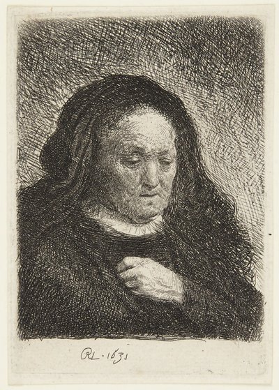 Busta Rembrandtovy matky od Rembrandt van Rijn