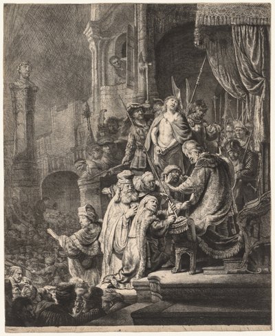 Kristus před Pilátem: Velký talíř, 1636. od Rembrandt van Rijn