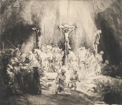 Kristus ukřižovaný mezi dvěma zloději Tři kříže, 1653. od Rembrandt van Rijn