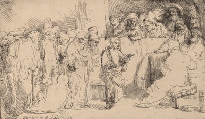Christ Disputing with the Doctors: a Sketch, 1652. od Rembrandt van Rijn